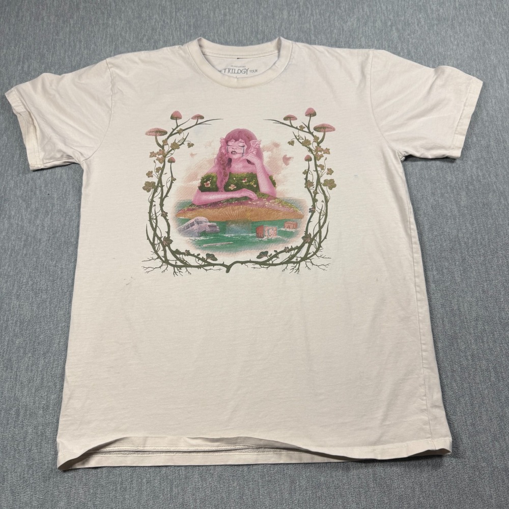 Melanie Martinez Shirt Adult L Cream Graphic Tee The Trilogy Tour Mushroom Merch
